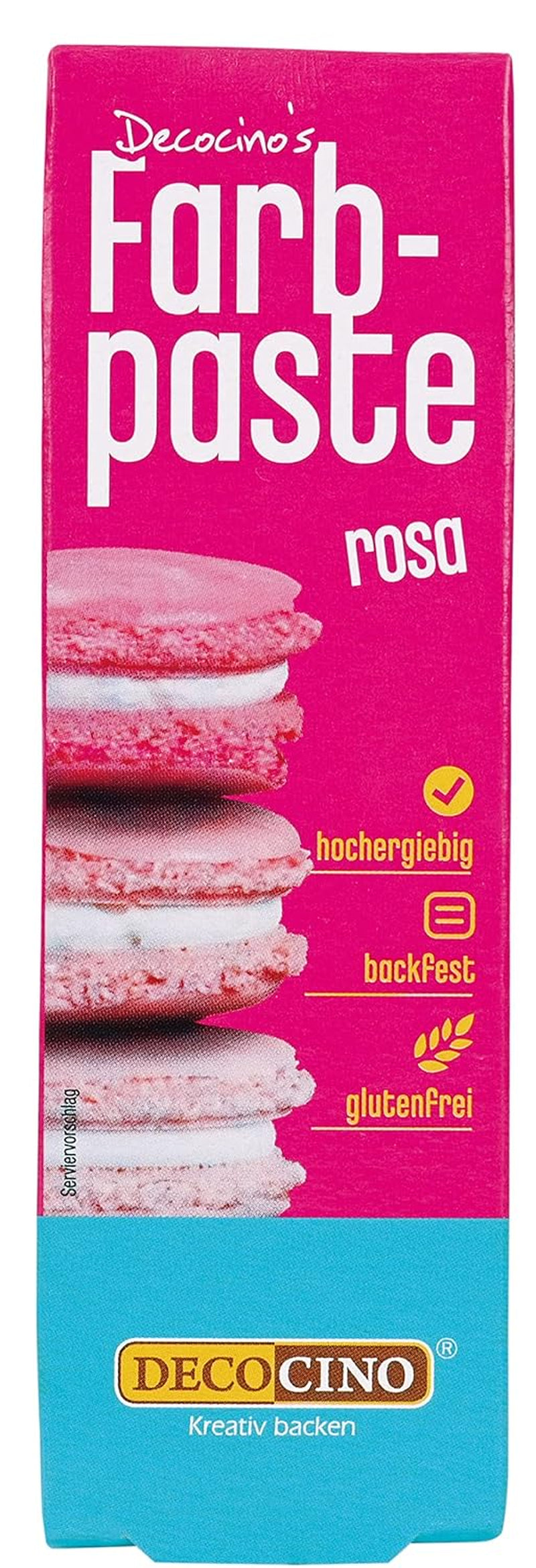 DECOCINO rosa Farbpaste – 20 g – Lebensmittelfarbe, ideal zum Färben von Kuchen, Fondant und Cremes – frei von Azo-Fettsäuren und Gluten