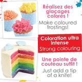 Scrapcooking – Set mit 3 Pulver-Lebensmittelfarben – Rot, Gelb, Blau – Lebensmittelfarbe zum Backen, Kuchen, Plätzchen, Plätzchen, Teig, Fondant, Regenbogenkuchen – 4011