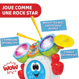 Chicco 00009820100000 Mi First Schlagzeug-Set mit Lichtern und Sounds, 3 Spielmodi, Musikinstrument mit Batterie für Kinder, mehrfarbig, groß, Jucarii Bebe Naty Shop