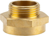 Gardena Brass Reducer Threaded Nippel: Messinganschluss für Gewindereduzierer z. B. für Pumpen, 33,3 mm Außengewinde (G 1 Zoll) / 42 mm Innengewinde (G 1 1/4 Zoll) (7266-20)