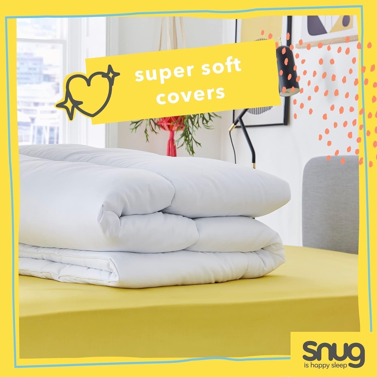 Just Right Snug Duvet, 10,5 Tog, Hohlfaser, weiß, Doppelbett Bettdecken und Steppdecken Naty Shop