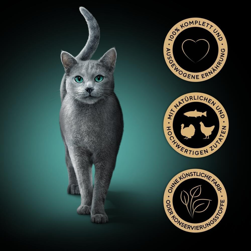 Sheba Portionsbeutel Nassfutter für Katzen, Multipack Fresh & Fine in Soße mit MSC-Huhn und Lachs, 6x6x50g - Feine Mahlzeiten für Katzen in Soße