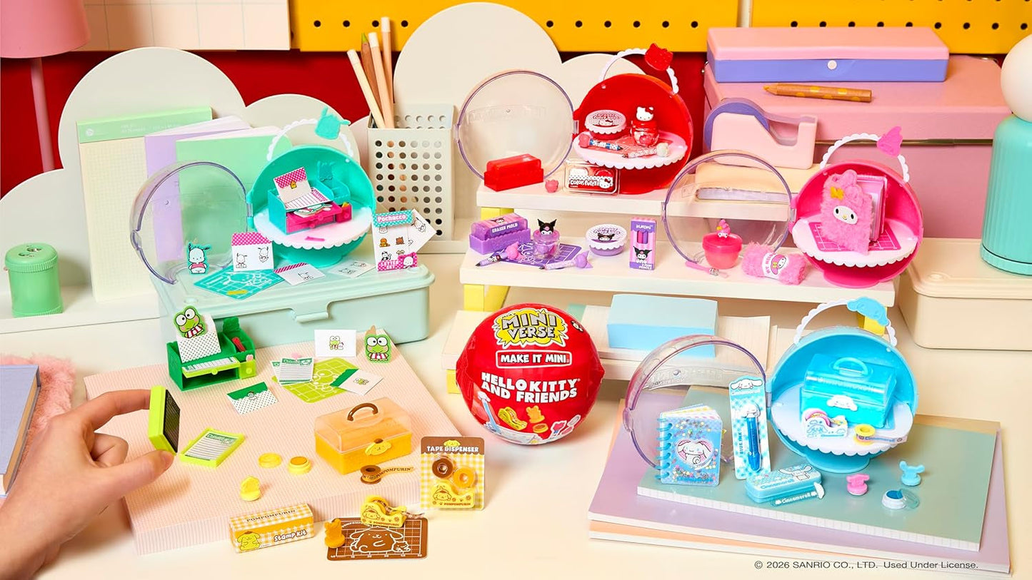 Miniverse MGA Make It Mini Hello Kitty and Friends Serie 3 – Mini-Sammlerstücke, Sanrio, Retro-Repliken, Schreibwaren, Kunsthandwerk, Heimwerken, für Sammler und Kinder ab 8 Jahren