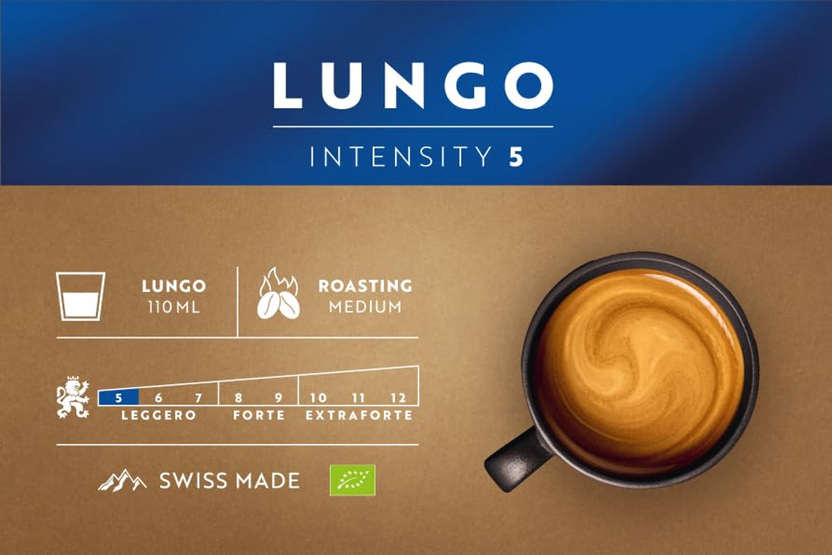 Café Royal Professional Pads, Bio Lungo, 50 Nespresso (R) Professional kompatible Pads für Büro und Gastronomie, Bio und Fairtrade zertifiziert, 100 Prozent Arabica, Intensität 5