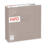 Fato, Einweg-Papierservietten, ideal für zwanglose Mittagessen und Buffets, Packung mit 50 Servietten, Größe 33 x 33, in 4 gefaltet, 2 Schichten, Turteltaube, 100 % reines Zellulosepapier, FSC-zertifiziert