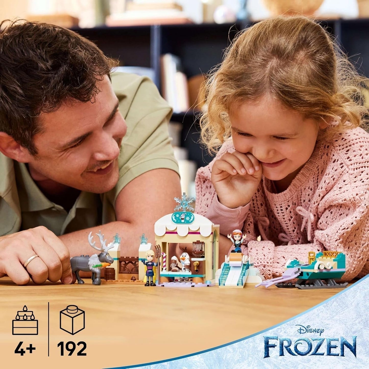LEGO Ç€ Disney Frozen Annas Schlittenabenteuer, Konstruktionsspielzeug und Fantasy-Spielset, Schokoladenständer mit Anna-, Kristoff-, Olaf- und Sven-Minipuppen, Prinzessinnenspielzeug für Mädchen ab 4 Jahren 43256 Bausets Besuchen Sie den LEGO-Store