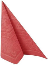 50 Premium-Servietten „ROYAL Collection“ 1/4-Falz 40 cm x 40 cm rot hochwertig „Ornamente“ (2er Pack)