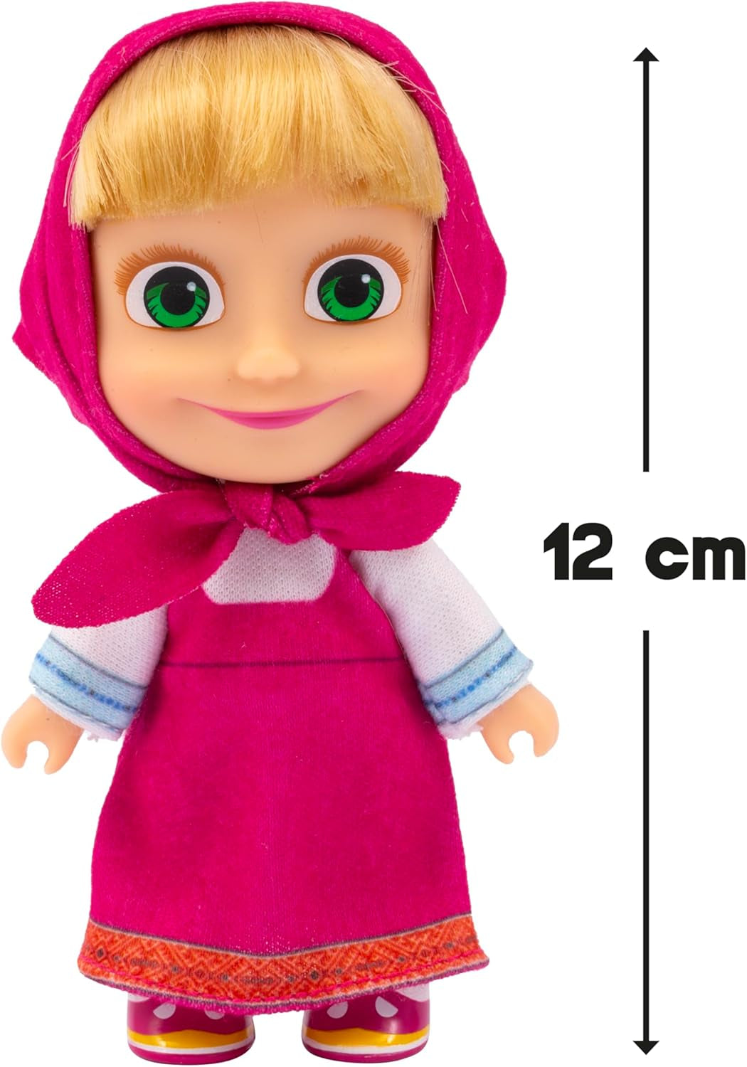 Mascha und Michka, 12 cm große Mascha-Puppe und 20 cm große Bärka-Plüschspielzeug für Kinder ab 3 Jahren MHA21