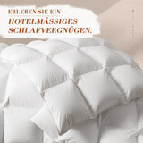 Daunendecke 135 x 200, Ganzjahresdecke aus 100 % Baumwolle, 4-Jahreszeiten-Bettdecke 135 x 200 mit Gänsedaunen und Federn, hohe, flauschige 3D-Umlenkbox, mittlere Wärme, Steppdecken und Steppdecken, Naty Shop