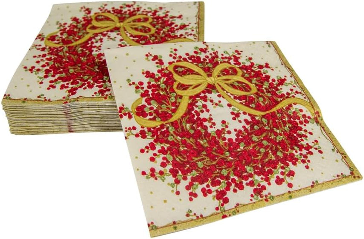 8070C Dreilagige Papierservietten, 20 Stück, 25 x 25 cm, Pfefferbeere