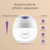 Lansinoh Tragbare Elektrische Doppelmilchpumpe – Freihändig Und Leise Abpumpen Ohne Kabel & Schläuche – Tragbarer Akku – Einfache Bedienung & Reinigung - Handsfree Accessories Food and Breastfeeding Bebe Naty Shop