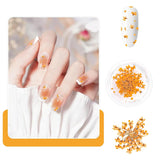 Nail Art Flowers Set Dekoration - Gelnägel Zubehör 3 Farben(Orange,Blassrosa,Rose),Nail Art Aufkleber Trockene Blumen Kit Getrocknete Blumen Zubehör Set DIY Nageldekoration