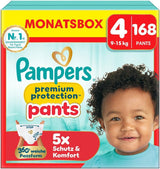 Pampers Premium Protection Pants Größe 5, 144 Windeln, 11 kg – 17 kg, mit 360°-Anpassung und weichen Anti-Leck-Bündchen für optimalen Komfort und Schutz
