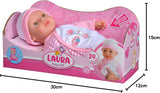 Simba 105140020 – My Love Baby Talk, Weichkörperpuppe mit Schlafaugen im süßen Overall, macht 24 Babygeräusche, 30 cm, Puppe für Kinder ab 2 Jahren
