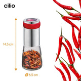 Cilio PICCANTE Peperonimühle, Ø 6,5 cm, H: 14,5 cm, mit Verschlussdeckel Mühlen und Hobel Naty Shop