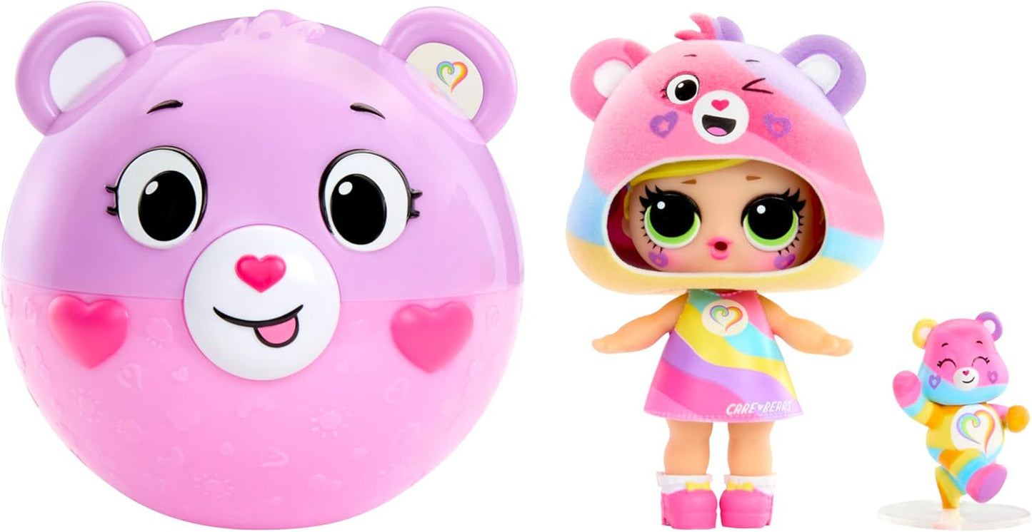LOL Überraschung! Loves Care Bears Tots – Enthält 1 Puppe mit Outfit und Zubehör, Teddybärball, versteckte Verpackung, 6 Sammelpuppen