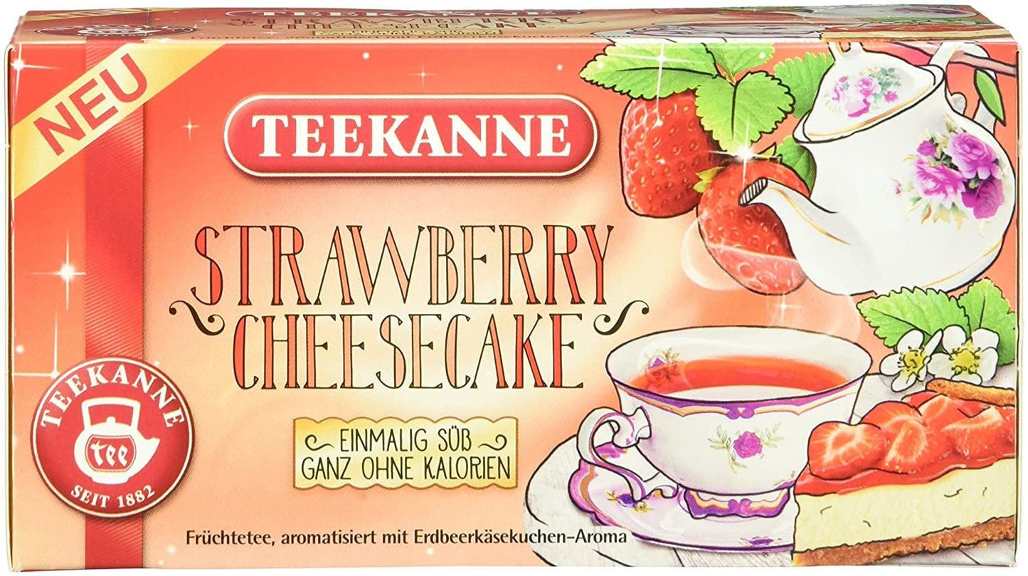 Teekanne Sweeteas Erdbeer-Käsekuchen Erdbeer-Käsekuchen 12er Pack (12 x 18 Teebeutel)