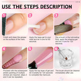Polygel-Nagellösung, Polygel-Slip-Solution-Nagelset, Polygel-Flüssignagellösungen 75 ml, 5 Nagelspitzen-Clips, 3 Nagelbürsten, 1 Kristallbecher, 100 Reinigungsblätter