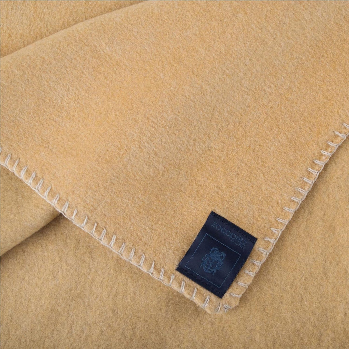 Zoeppritz-Decke in der Farbe Beige, aus 65 % Polyester, 35 % Viskose, Größe: 160 x 200 cm, 103291-810-160 x 200, 810 Kamelbetten und Decken „Zoeppritz seit 1828“