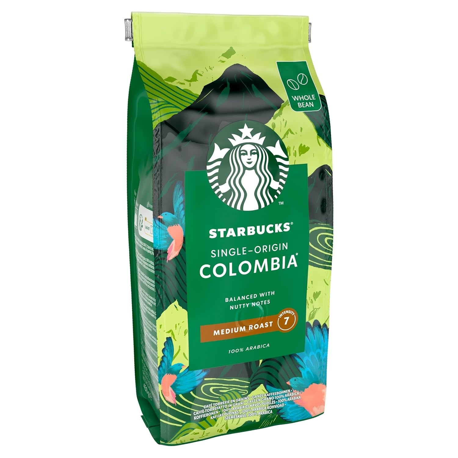 STARBUCKS Single Origin Colombia Kaffee, mittlere Röstung, ganze Bohne, 450 g (4er-Pack)