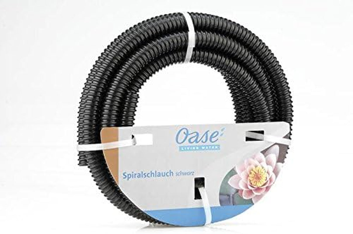 Schwarzer Spiralschlauch Oase 1 1/2", 5 m - Schlauchstück aus PVC-Material, geeignet für 1 bar (Arbeitsdruck)