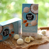 Zuckerfreie Kokospralinen mit Mandeln, Feel FIT, ohne Zuckerzusatz, 17 % Protein, 63 g