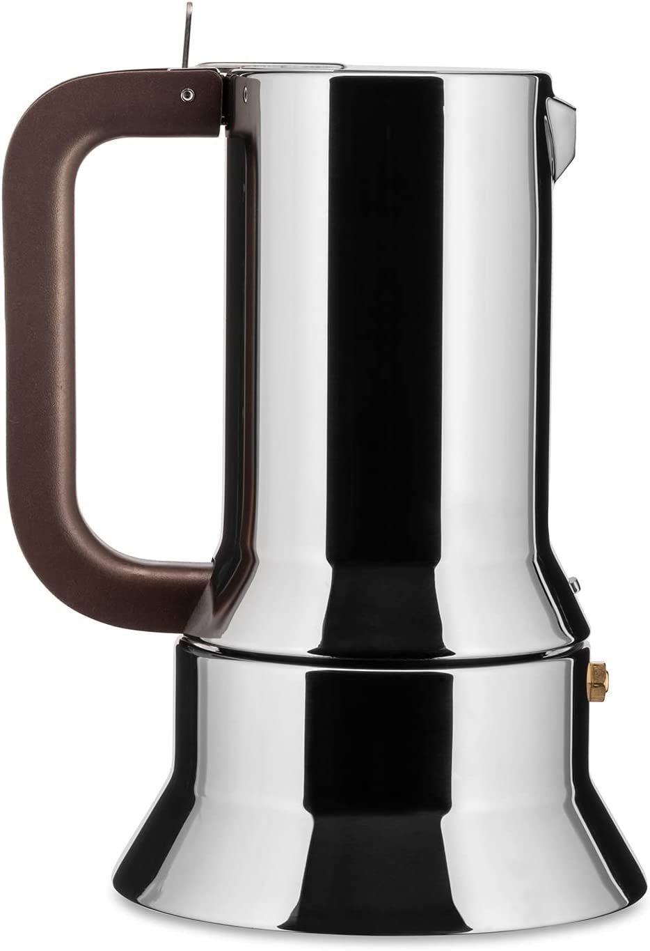 Alessi 9090/6 Espresso mit 6 Tassen für Induktion, Edelstahl, Silber, 15,5 x 13,5 x 27 cm