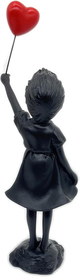 Niedliche Ballonmädchen-Skulptur aus Kunstharz, Heimdekoration, Statue Banksy, rotes Herzmädchen, Ballonfigur, moderne Kunstskulptur für Tischdekoration, Regaldekoration, Statuen und Skulpturen, Naty Shop
