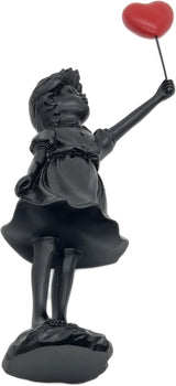 Niedliche Ballonmädchen-Skulptur aus Kunstharz, Heimdekoration, Statue Banksy, rotes Herzmädchen, Ballonfigur, moderne Kunstskulptur für Tischdekoration, Regaldekoration, Statuen und Skulpturen, Naty Shop