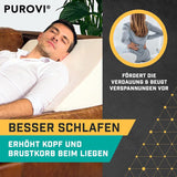 Keilkissen für Bett und Sofa – Ideal als Lesekissen, Rücken im Bett oder zum Hochlegen der Beine – Formstabiler Schaumstoff – Bezug waschbar