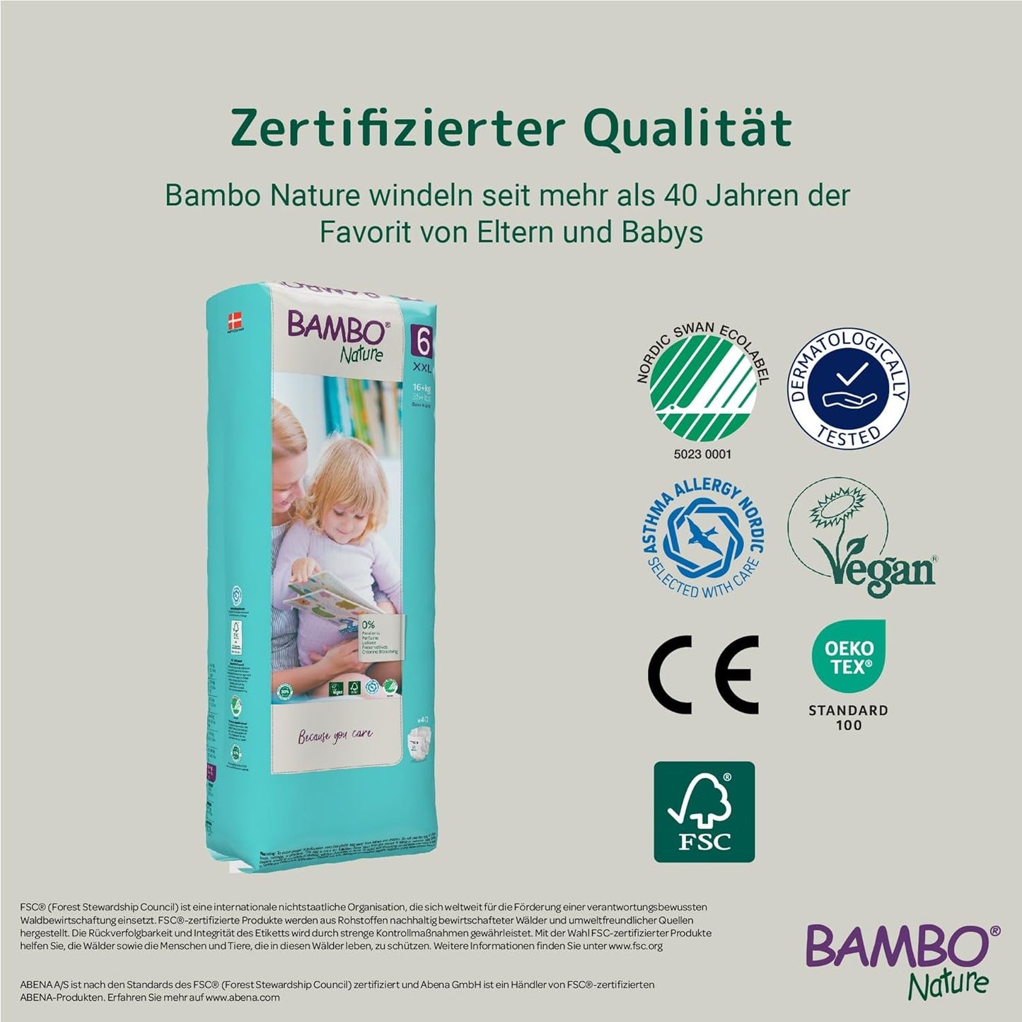 Bambo Nature Premium Eco Windeln, Größe 6, 1,63 kg