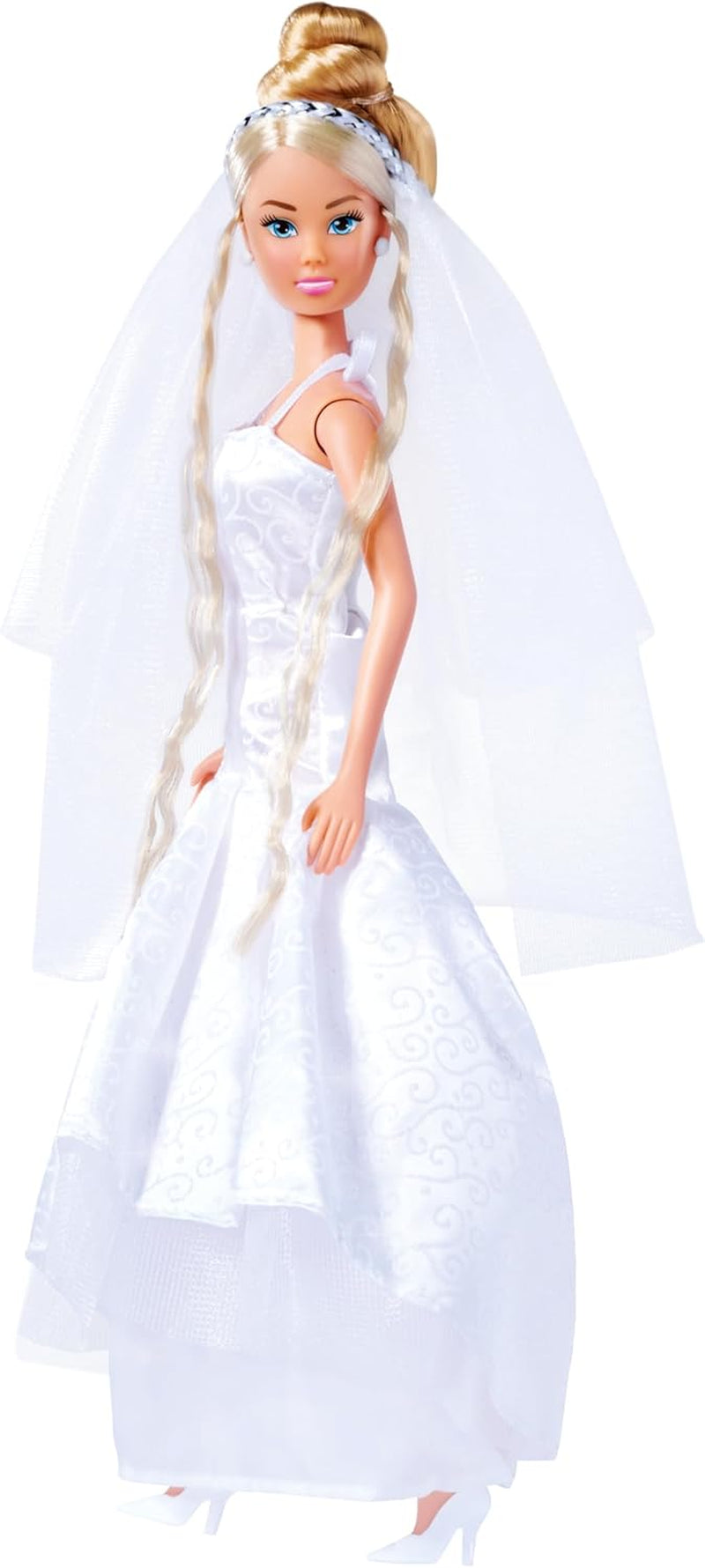Simba 105733414 – Steffi Love Hochzeitskleid, 2 verschiedene Designs, nur ein Artikel wird bereitgestellt, Puppe in einem wunderschönen Hochzeitskleid, 29 cm, ab 3 Jahren