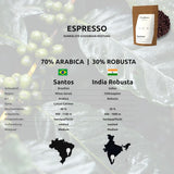 ESPRESSO | Kaffeebohnen 500g - 100% Arabica | Frisch geröstet für die Zubereitung von Espresso | Ganze Kaffeebohnen | Klassischer Kaffeegeschmack