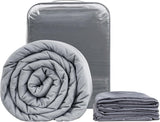Winthome Gewichtsdecke mit Bettbezug 150 x 205 cm, 10,4 kg, bequeme Gewichtsdecke, Anti-Stress-Therapiedecke, schwere Decke für tieferen Schlaf und bessere Erholung, schwere Decke für Erwachsene (grau). Besuchen Sie den Winthome-Store, Grau, 140 x 205 cm, 8,6 kg
