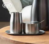 alfi Milch- und Zuckerset, matte Oberfläche, hochwertiges Milch- und Zuckerset aus Edelstahl, elegantes Design, spülmaschinenfest, langlebig