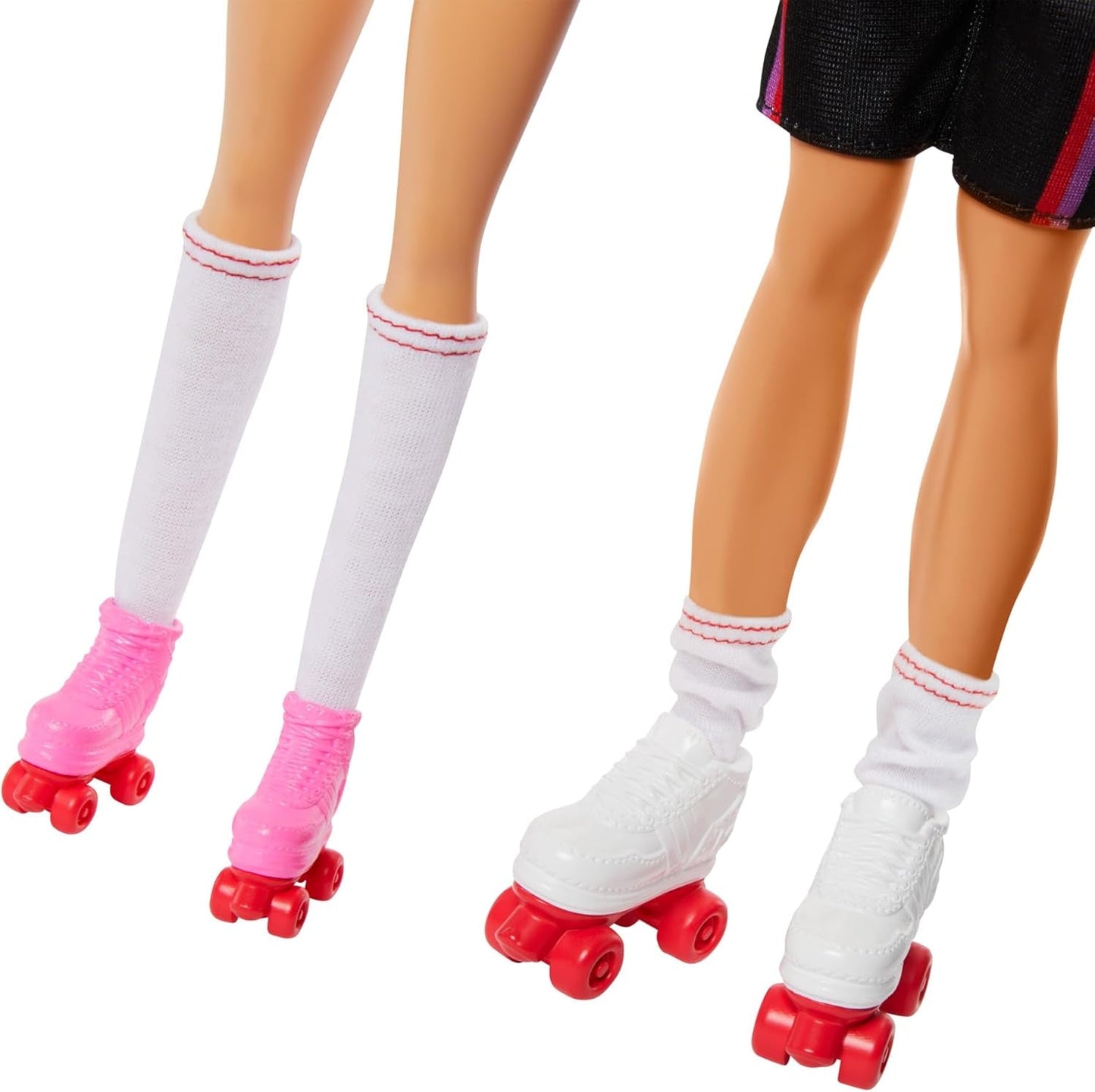 Barbie Fashionistas-Set mit 2 Modepuppen und 6 Accessoires, Barbie- und Ken-Modepuppen auf Rollen, Sammelfiguren zum 65. Jubiläum, HXK90 Naty Shop-Puppen