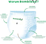 Bambiboo Einwegwindeln, hautfreundlich, feine Bambusfaser – Babywindelhöschen – Einwegwindelüberhosen – Schutz für empfindliche Haut – sehr saugfähig – Größe 4 (Maxi), 16 Stück