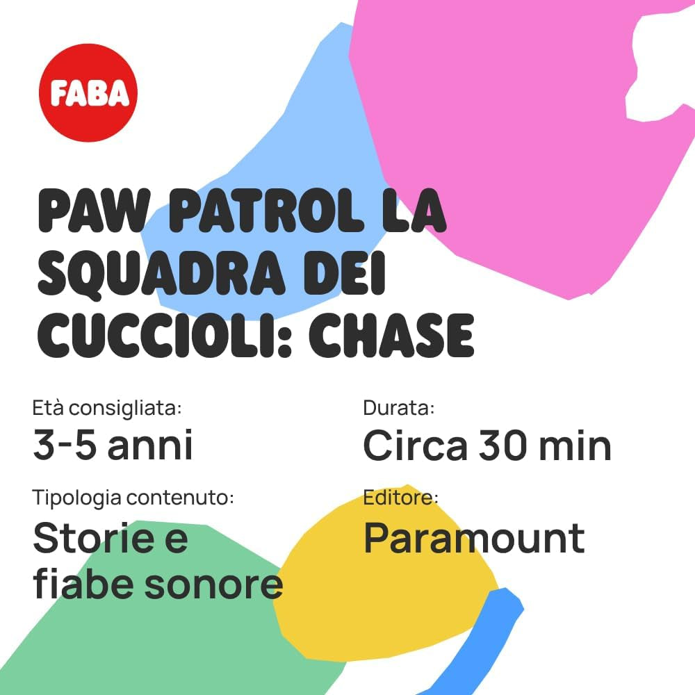 Klangfigur – PAW Patrol Puppy Team: Chase – Klanggeschichten und Märchen, Jungen und Mädchen 2–4 Jahre, italienische Version. Babyspielzeug Naty Shop