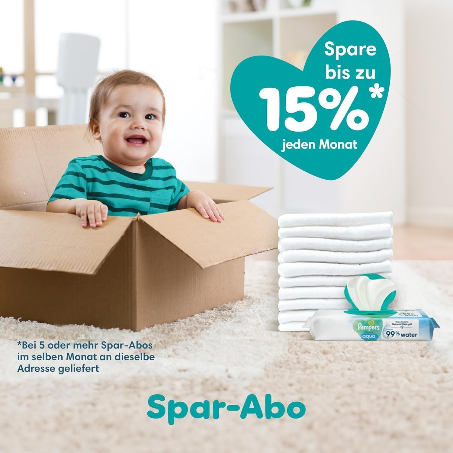 Virtuelles Paket: Harmony Größe 1 und Aqua Wet Wipes