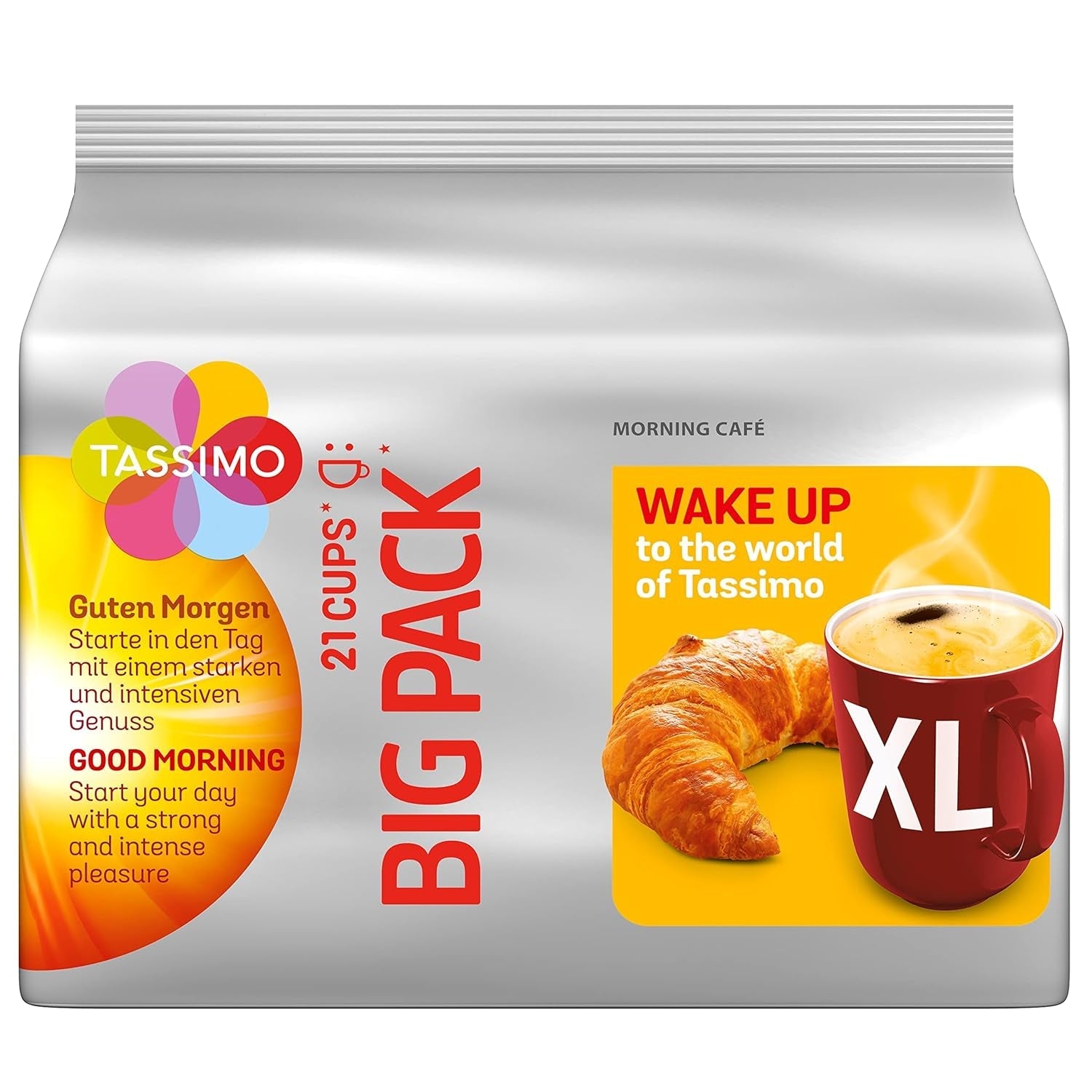 Tassimo Kapseln Moring Café XL Strong & Intense, Großpackung, 5 x 21 Pads, 105 Kaffeekapseln