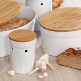 Kela Brotkasten mit Belüftungslöchern, Keramik-Brotkasten, SALENA, Brotschale, weiß, 36,5 x 23,5 x 14 cm, Aufbewahrungsboxen für Lebensmittel, Naty Shop