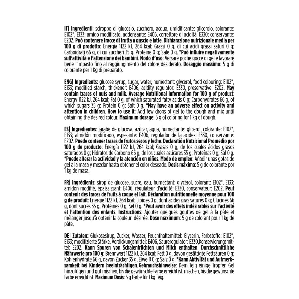 9600819 Gel-Lebensmittelfarbe, Gel-Lebensmittelfarbe, ideal für Beschichtungen und Dekorationen, erzeugt intensive und leuchtende Farben, hergestellt in Italien, 28 Gramm, blattgrüne Farbe.