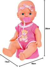 Simba 105030069 – Neugeborene Puppe, Trink- und Trinkpuppe aus Vollvinyl mit Geburtsurkunde und Zubehör, 4 Teile, 30 cm, Babypuppe, ab 3 Jahren