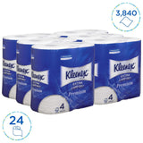 Kleenex Premium Toilettenpapierrollen 8484, Toilettenpapier 24 Rollen x 160 Puffblätter, 4-lagiges Toilettenpapier, 100 % reine Faser, hochwertig, reißfest und weich (2er-Pack)