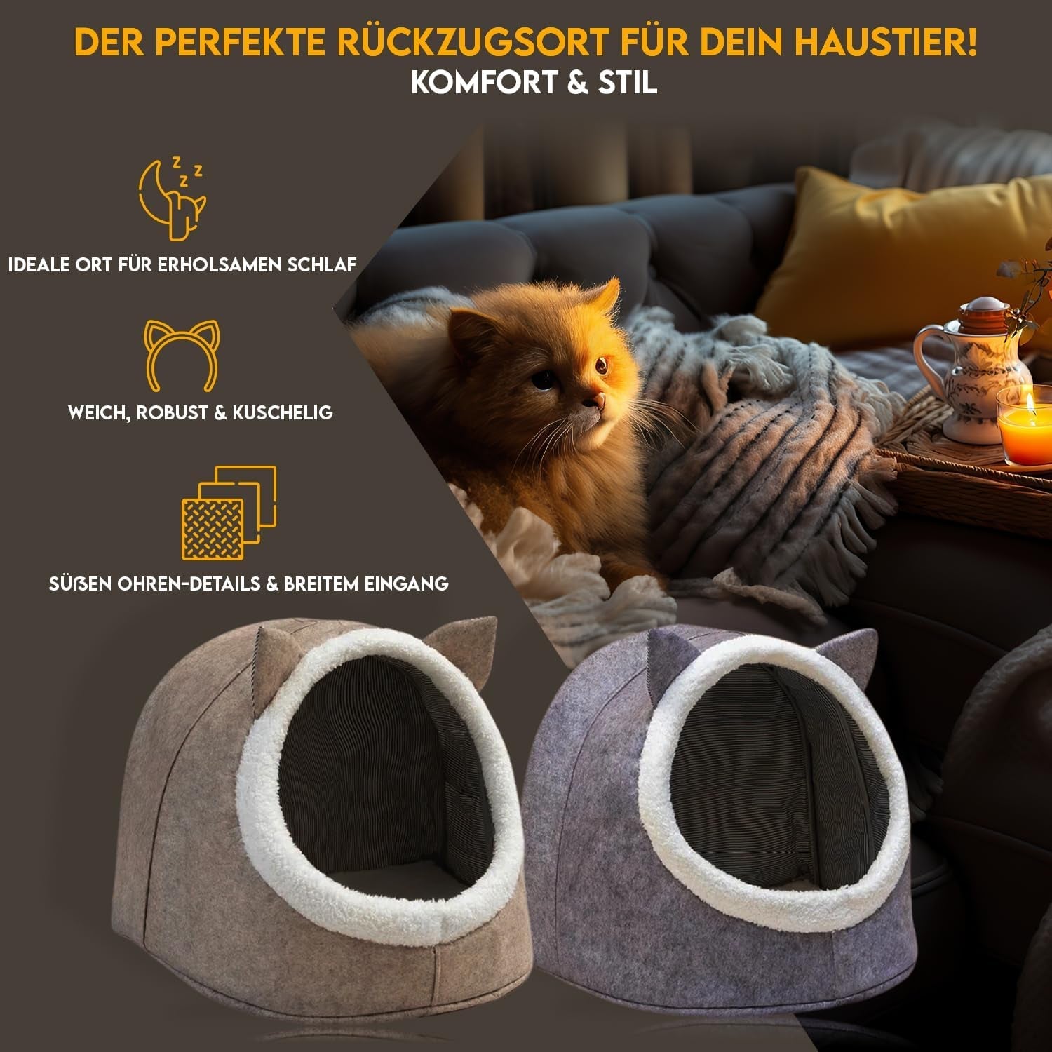Decken und Möbel, Haustiere, Höhlen und Häuser, Katzen, Betten für Katzen, Katzenbetten, Matratzen