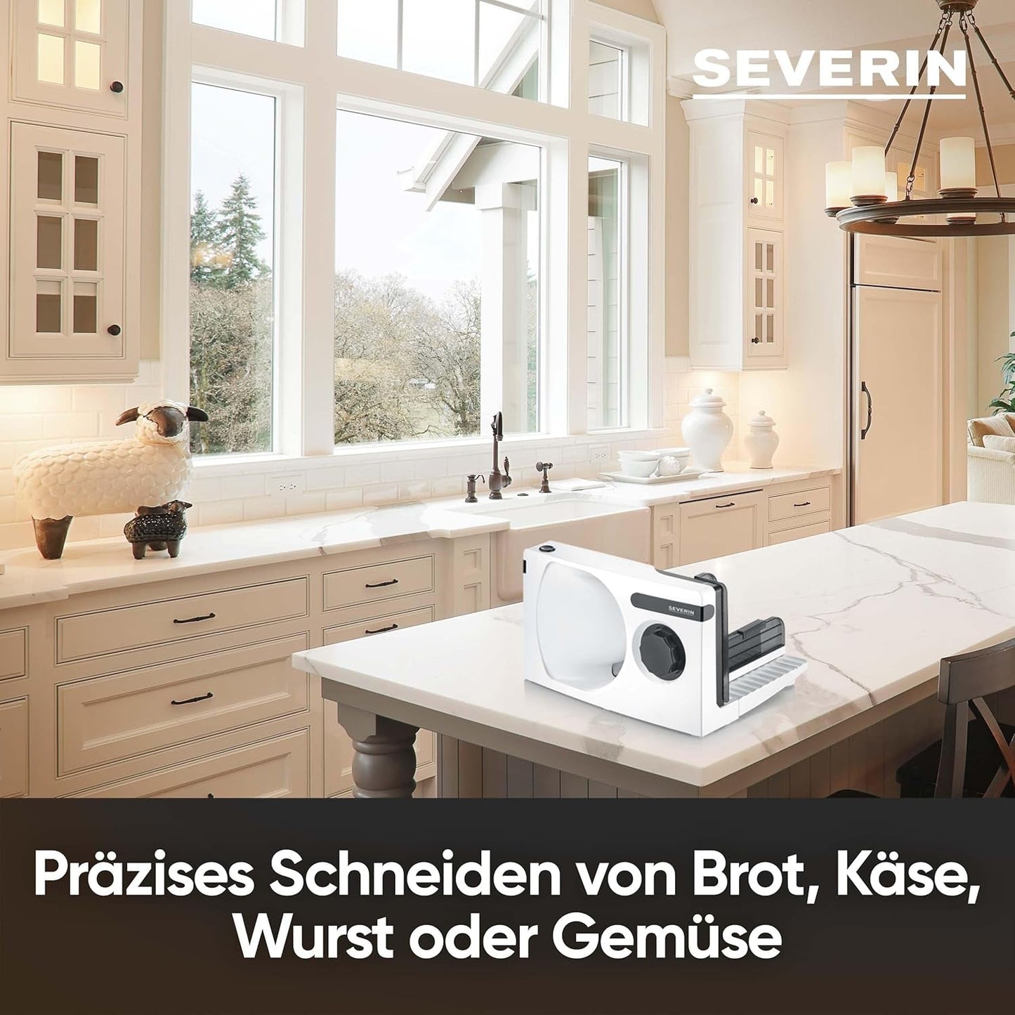 SEVERIN Multifunktionsschneider für Brot, Wurst oder geriebenen Käse und Naty Shop-Schneider
