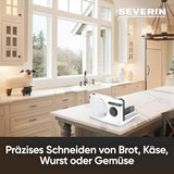 SEVERIN Multifunktionsschneider für Brot, Wurst oder geriebenen Käse und Naty Shop-Schneider