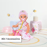 BABY Born Lena (Kleines Mädchen) 36 cm, Puppe mit 7 Funktionen für Kinder ab 1 Jahr, funktioniert ohne Batterie, große Puppe 36 cm, Puppen Naty Shop