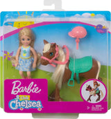 Barbie GHV78 – Club Chelsea Spielset mit Puppe und Pferd, ca. 15 cm große Blondine mit Mode und Accessoires, Geschenkspielzeug für Kinder von 3 bis 7 Jahren, Naty Shop Dolls