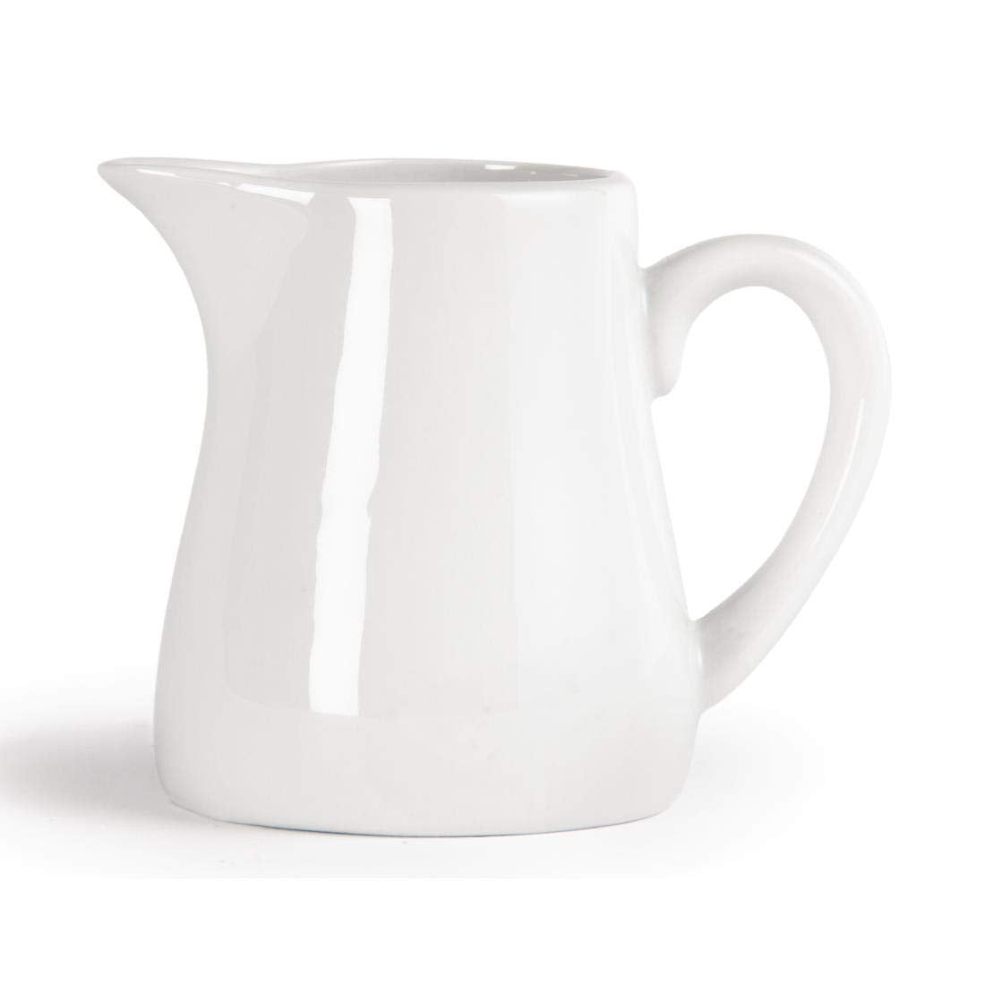 Olympia Whiteware Servierkannen 170 ml/6 oz (6er-Pack), weißes Porzellan – Kanne mit Henkel, ideal für Milch, Sahne, Vanillepudding, Soßen, Bratensoße – spülmaschinen- und mikrowellengeeignet, Café-Restaurant-Hausgebrauch, U819
